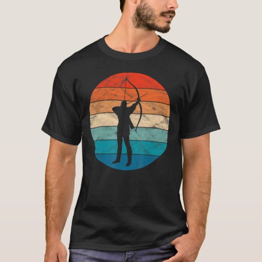 Archery Retro Cool 80s 90s Funny Archery T-shirt (Voorkant)