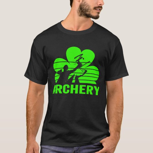 Archery Shamrock St Patricks Day T-shirt (Voorkant)
