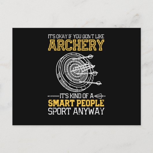Archery Smart People Sport Arrow Bow Briefkaart (Voorkant)