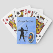 Archery Sport archer en target Personalize Pokerkaarten (Achterkant)