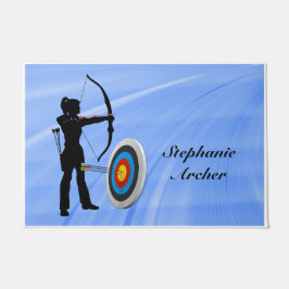 Archery Sport Vrouw Archer Target personaliseren Deurmat