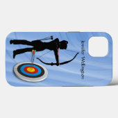 Archery Sports met boogschutter Vrouw en target Case-Mate iPhone Case (Achterkant (horizontaal))