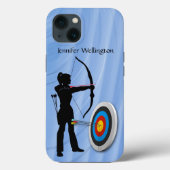 Archery Sports met boogschutter Vrouw en target Case-Mate iPhone Case (Achterkant)