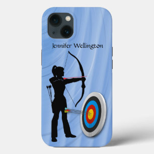 Archery Sports met boogschutter Vrouw en target Case-Mate iPhone Case