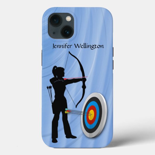 Archery Sports met boogschutter Vrouw en target Case-Mate iPhone Case (Achterkant)