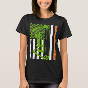 Archery St Patricks Day Amerikaanse vlag Green Sha T-shirt