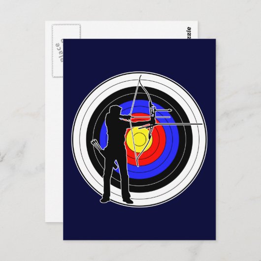 Archery & target 01 briefkaart (Voorkant / Achterkant)