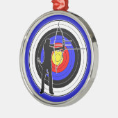Archery & target 01 metalen ornament (Links)