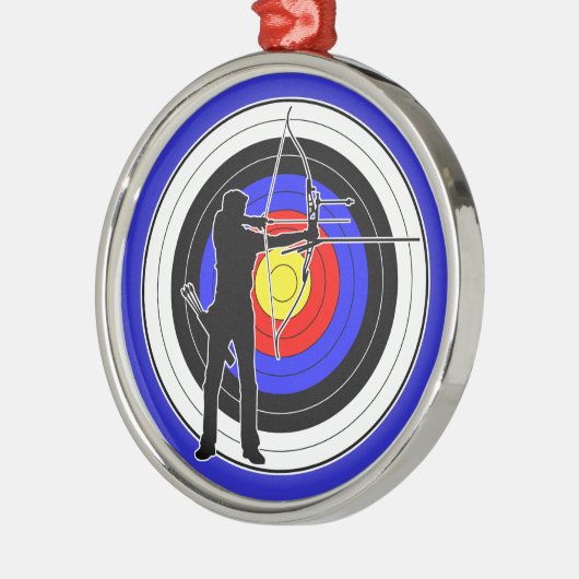 Archery & target 01 metalen ornament (Links)