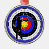 Archery & target 01 metalen ornament (Voorkant)