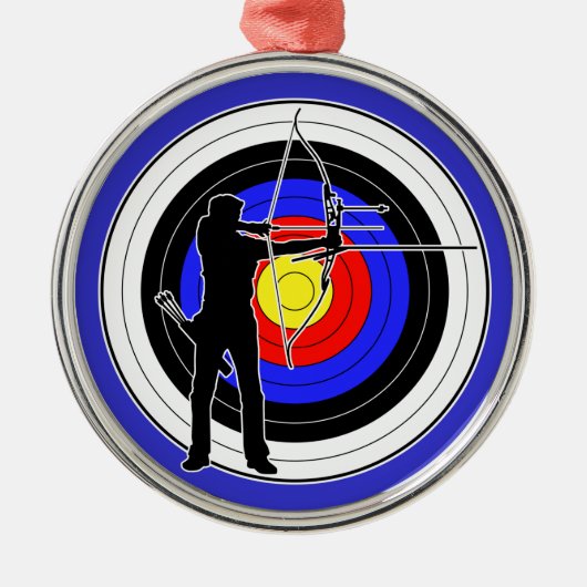 Archery & target 01 metalen ornament (Voorkant)