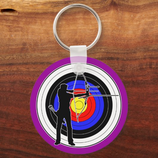 Archery & target 01 sleutelhanger (Voorkant)