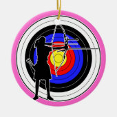 Archery & target 02 keramisch ornament (Voorkant)