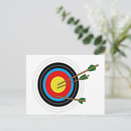 Archery Target Briefkaart (Staand voorkant)