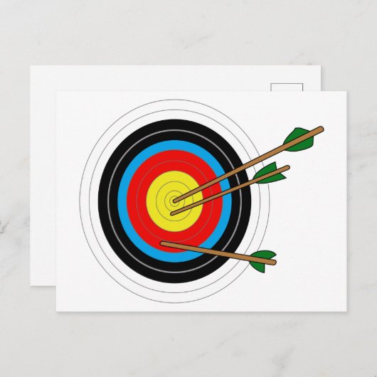 Archery Target Briefkaart (Voorkant / Achterkant)