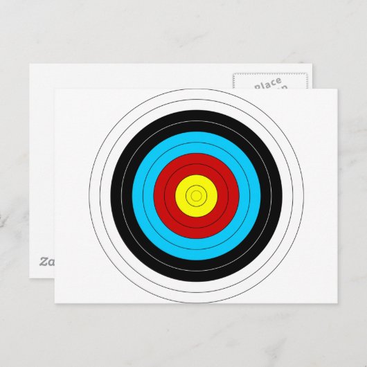 Archery Target Briefkaart (Voorkant / Achterkant)