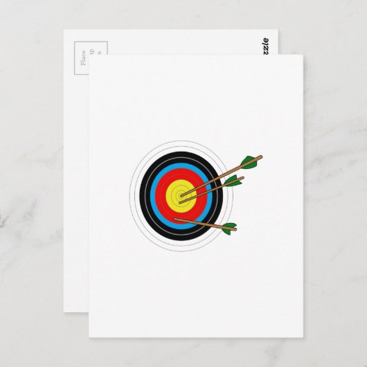 ARCHERY TARGET BRIEFKAART (Voorkant / Achterkant)