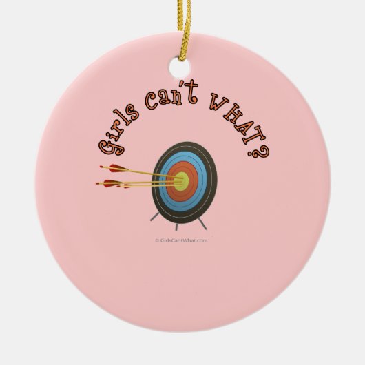 Archery Target Bullseye Keramisch Ornament (Voorkant)