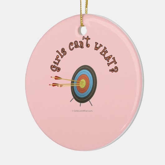 Archery Target Bullseye Keramisch Ornament (Links)