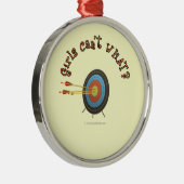 Archery Target Bullseye Metalen Ornament (Rechts)