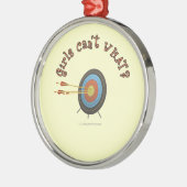 Archery Target Bullseye Metalen Ornament (Links)