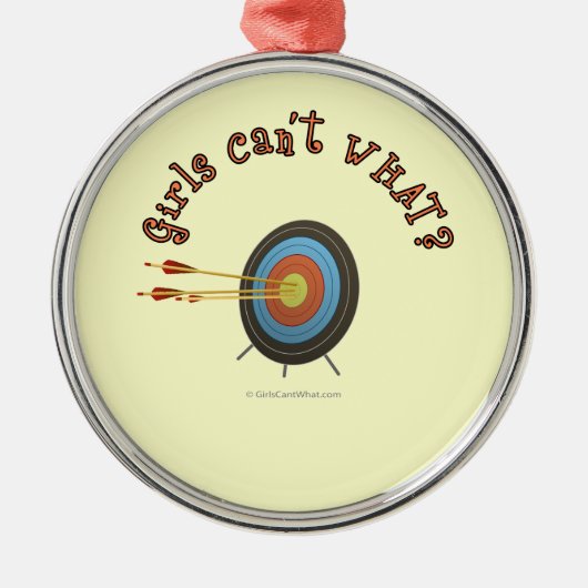 Archery Target Bullseye Metalen Ornament (Voorkant)