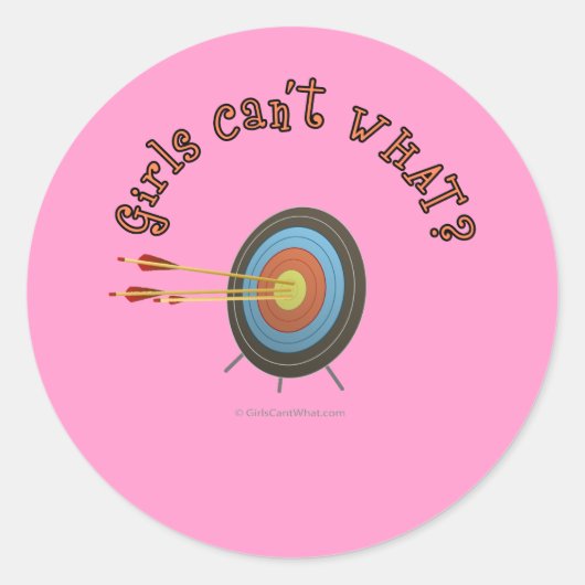 Archery Target Bullseye Ronde Sticker (Voorkant)