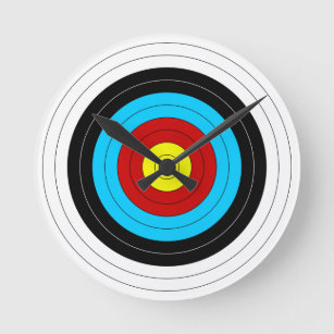 Archery Target Clock Ronde Klok