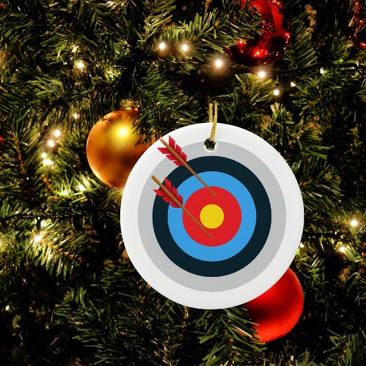Archery Target Custom Name Ornament