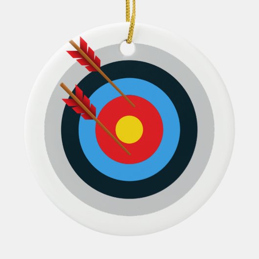 Archery Target Custom Name Ornament (Voorkant)