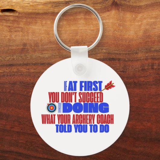 Archery Target Custom Name Sleutelhanger (Voorkant)