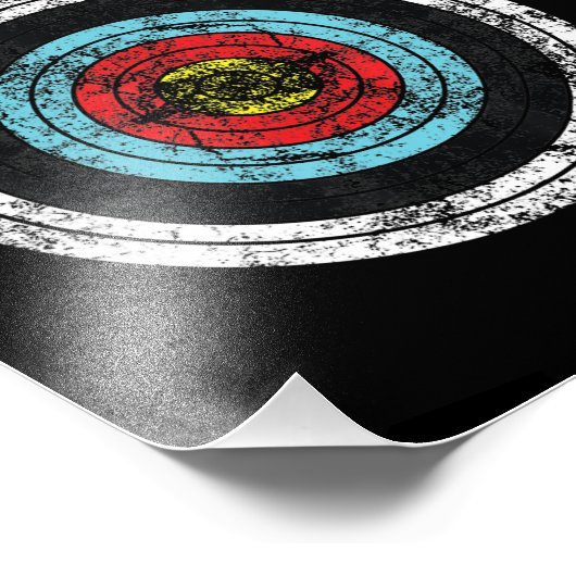 Archery Target Cute bow Hunting Funny Archer Foto Afdruk (Hoek)