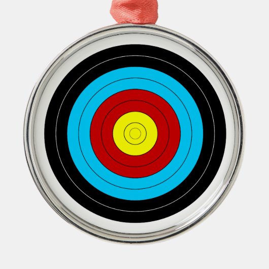 Archery Target Metalen Ornament (Voorkant)