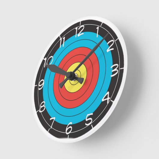 "Archery Target"-ontwerpwandklokken Ronde Klok (Hoek)