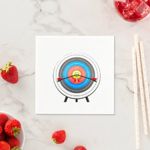 Archery Target Paper Napkins Servetten