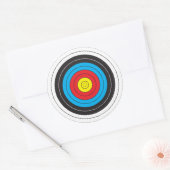 Archery Target Ronde Sticker (Envelop)