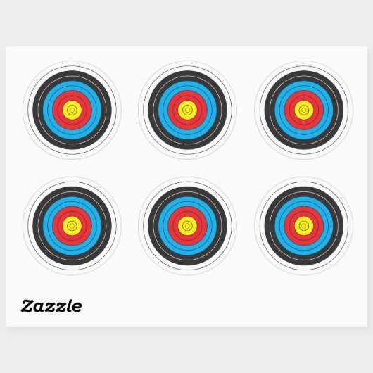 Archery Target Ronde Sticker (Vel)