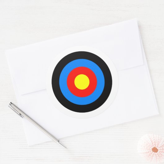 Archery Target Ronde Sticker (Envelop)