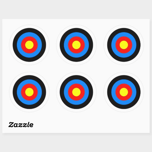 Archery Target Ronde Sticker (Vel)