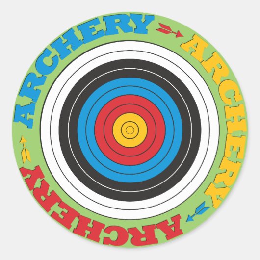 Archery Target Ronde Sticker (Voorkant)