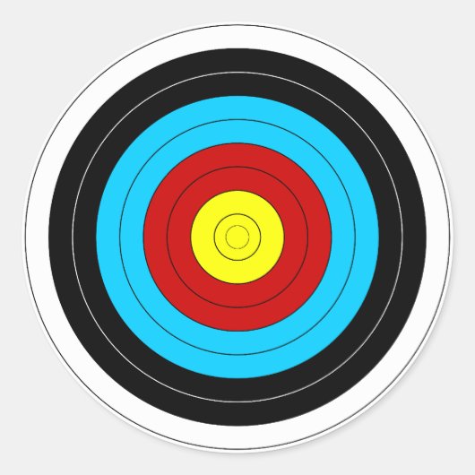 Archery Target Ronde Sticker (Voorkant)