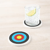 Archery Target Zandsteen Onderzetter (Zijkant)