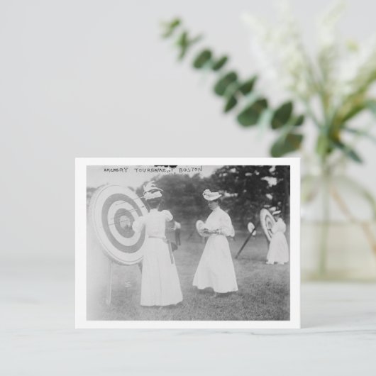 Archery Tournament in Boston, MA-foto Briefkaart (Staand voorkant)