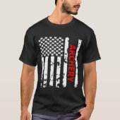 Archery Usa vlag voor Amerikanen T-shirt (Voorkant)