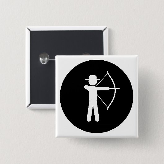 Archery Vierkante Button 5,1 Cm (Voorkant /achterkant)