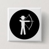 Archery Vierkante Button 5,1 Cm (Voorkant)