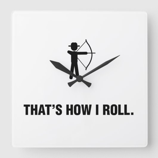 Archery Vierkante Klok (Voorkant)