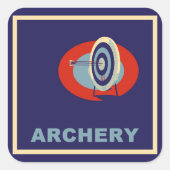 ARCHERY VIERKANTE STICKER (Voorkant)
