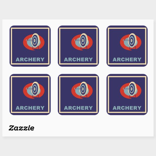 ARCHERY VIERKANTE STICKER (Vel)