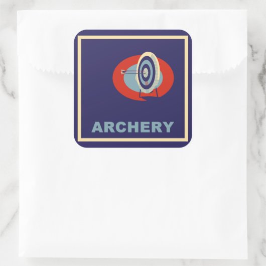 ARCHERY VIERKANTE STICKER (Tas)